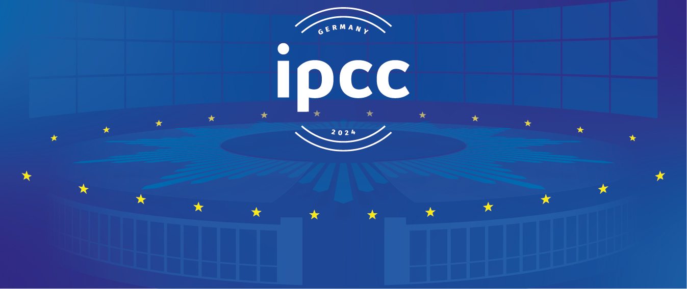 Symbolisch dargestelltes Stadion mit dem Logo des IPCC