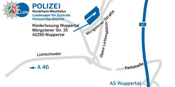 Anfahrt Niederlassung Wuppertal